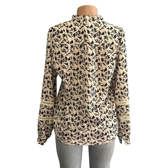 Haver + Blair London Floral Black and White Long Sleeve Top - Picture 6 of 9